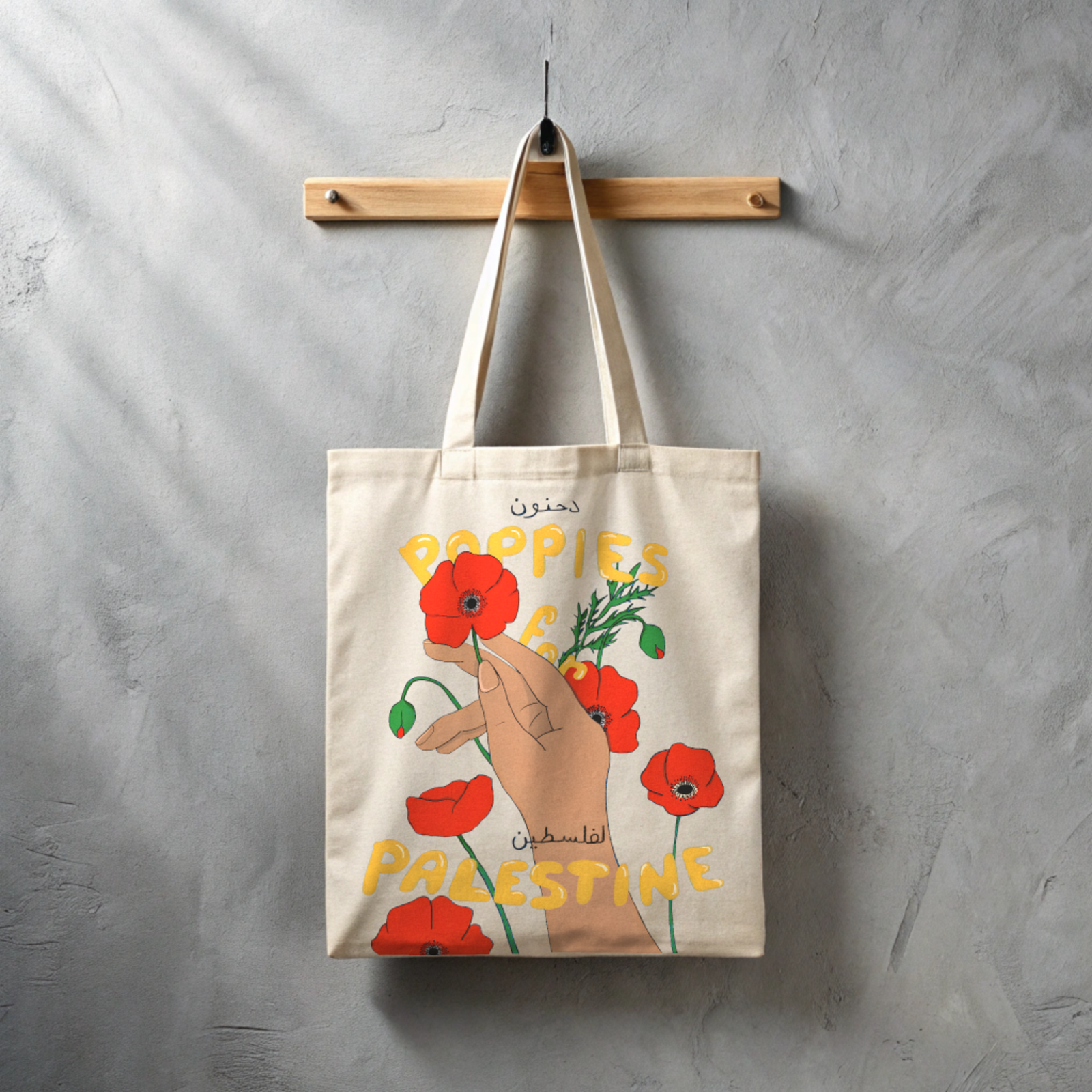 Poppies of Palestine Tote Bag